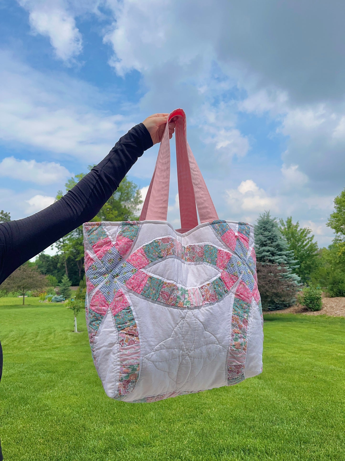 The Light Pink Quilted Weekender Tote Bag #2