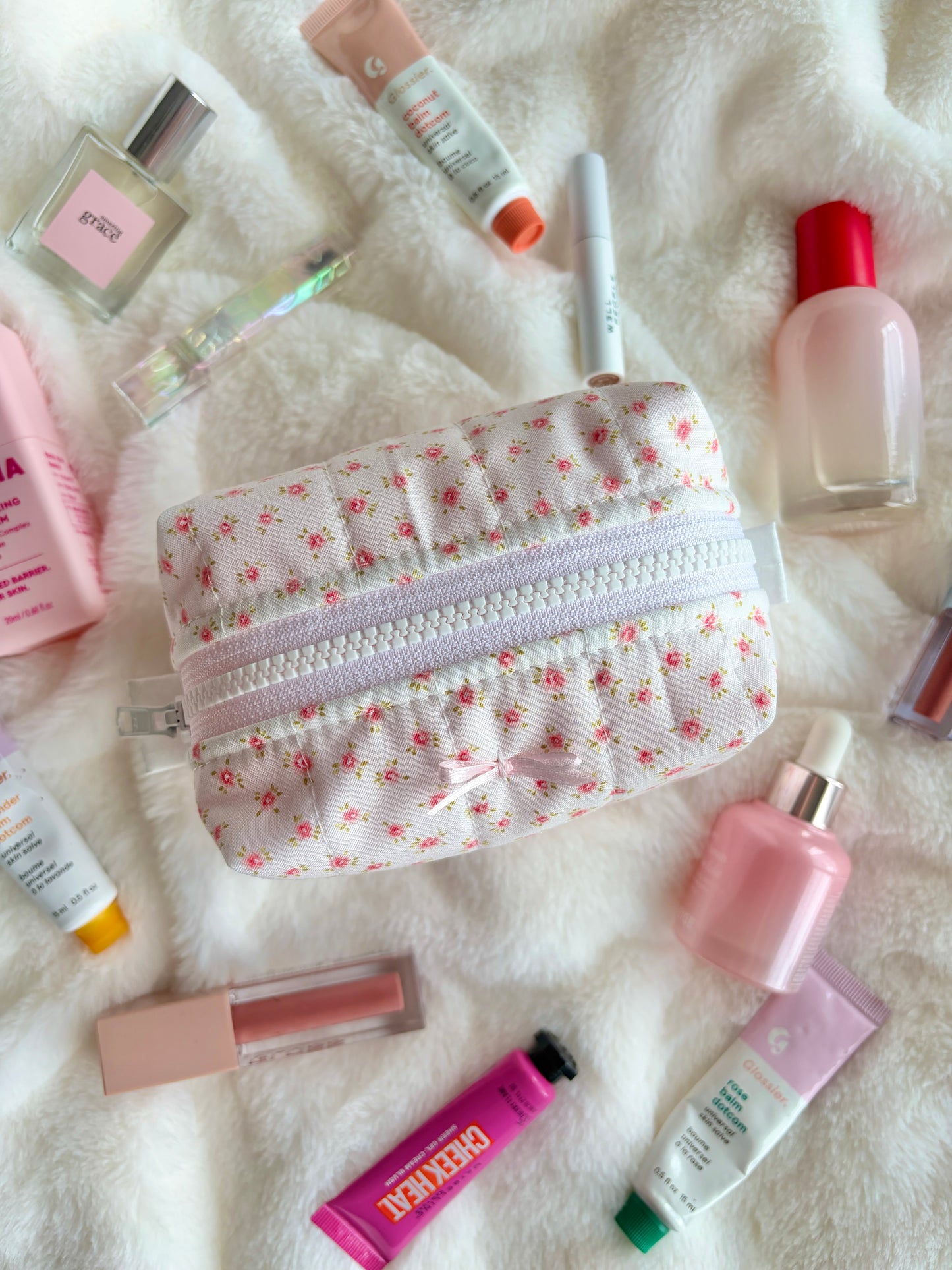 Mia Pink Mini Makeup Bag with Pink Bow *limited-edition*