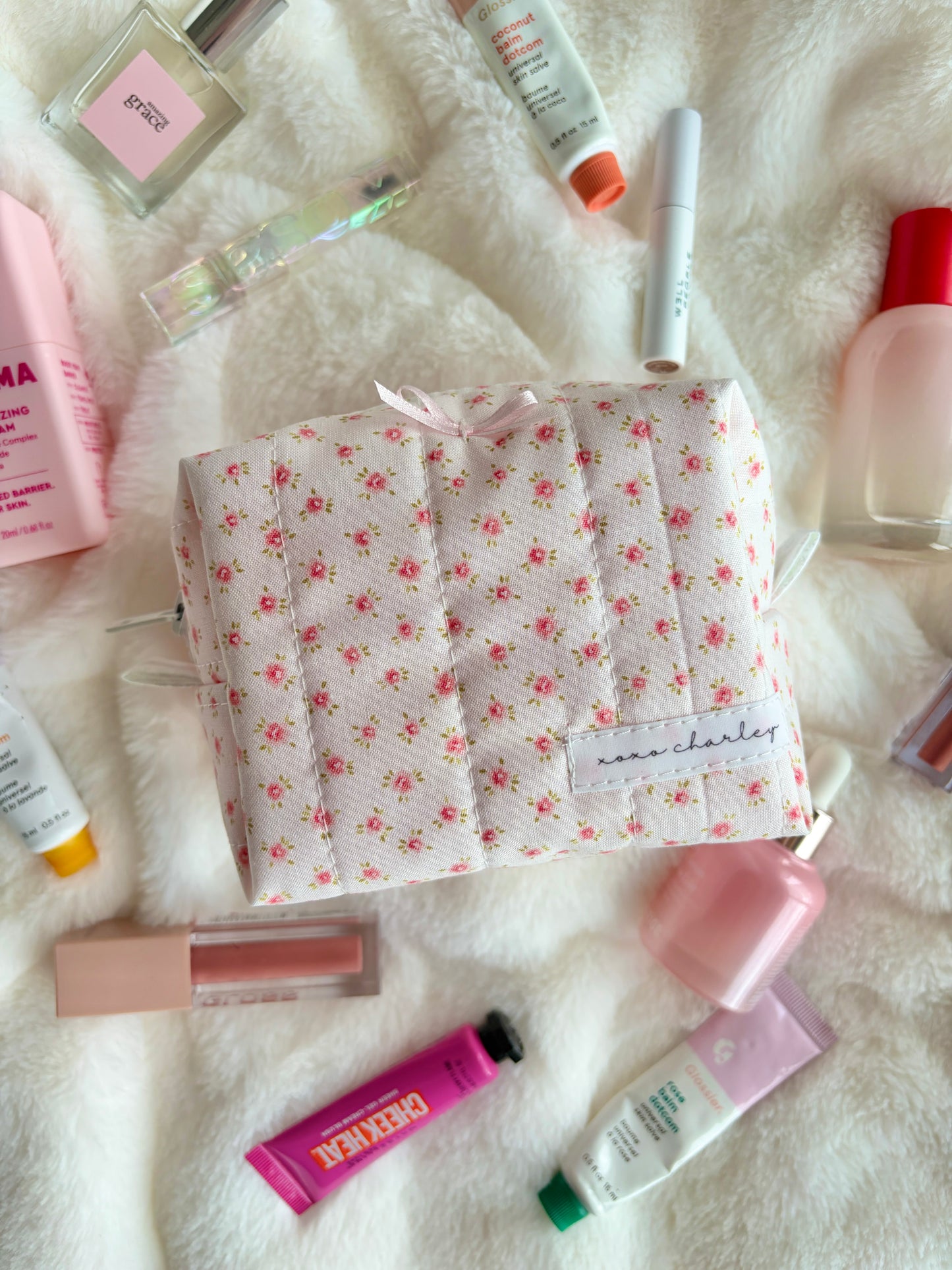 Mia Pink Mini Makeup Bag with Pink Bow *limited-edition*