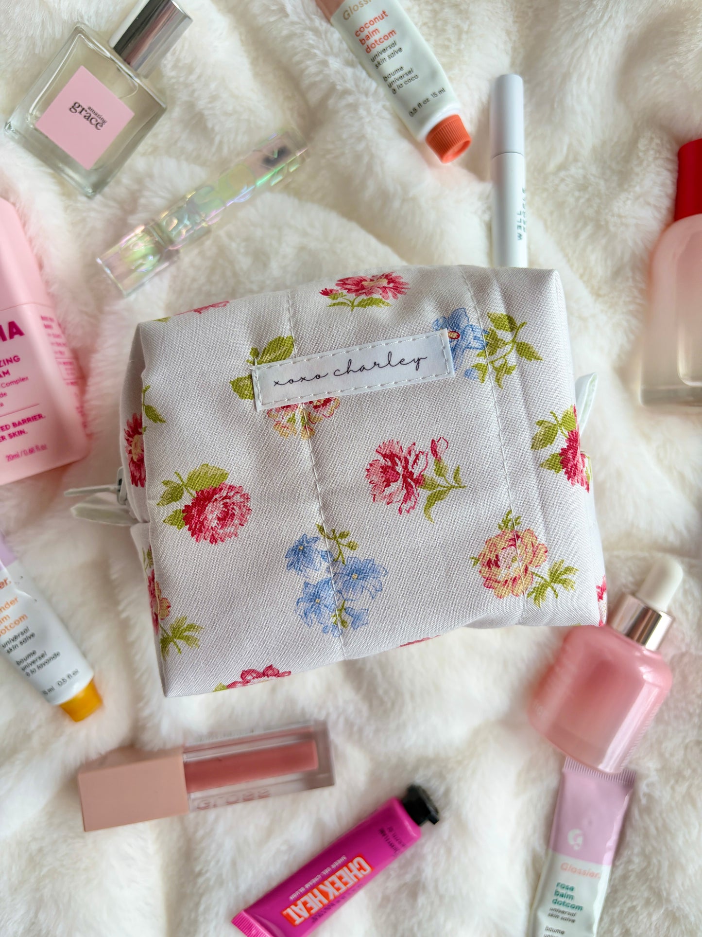 Martha Red Gingham Mini Makeup Bag *limited-edition*