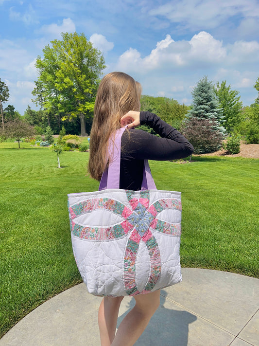 The Lavender Quilted Weekender Tote Bag #2
