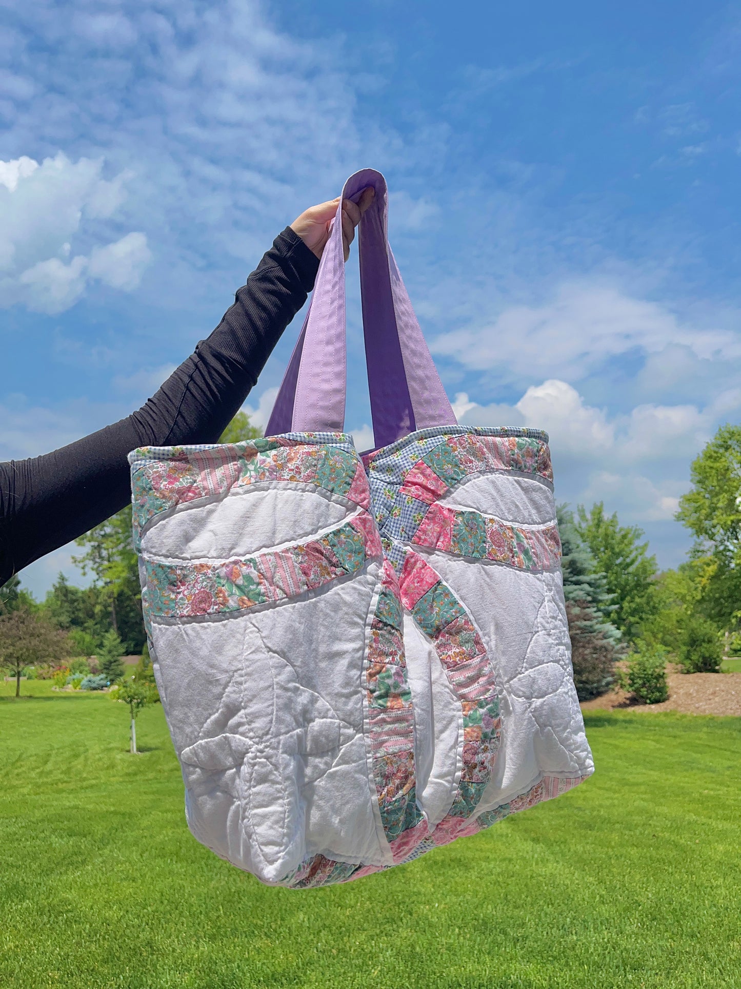 The Lavender Quilted Weekender Tote Bag #2
