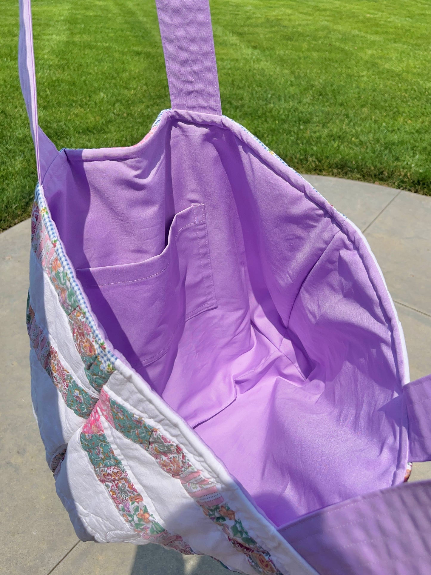 The Lavender Quilted Weekender Tote Bag #2