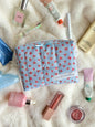 Miriam Mini Makeup Bag with Blue Bow *limited-edition*