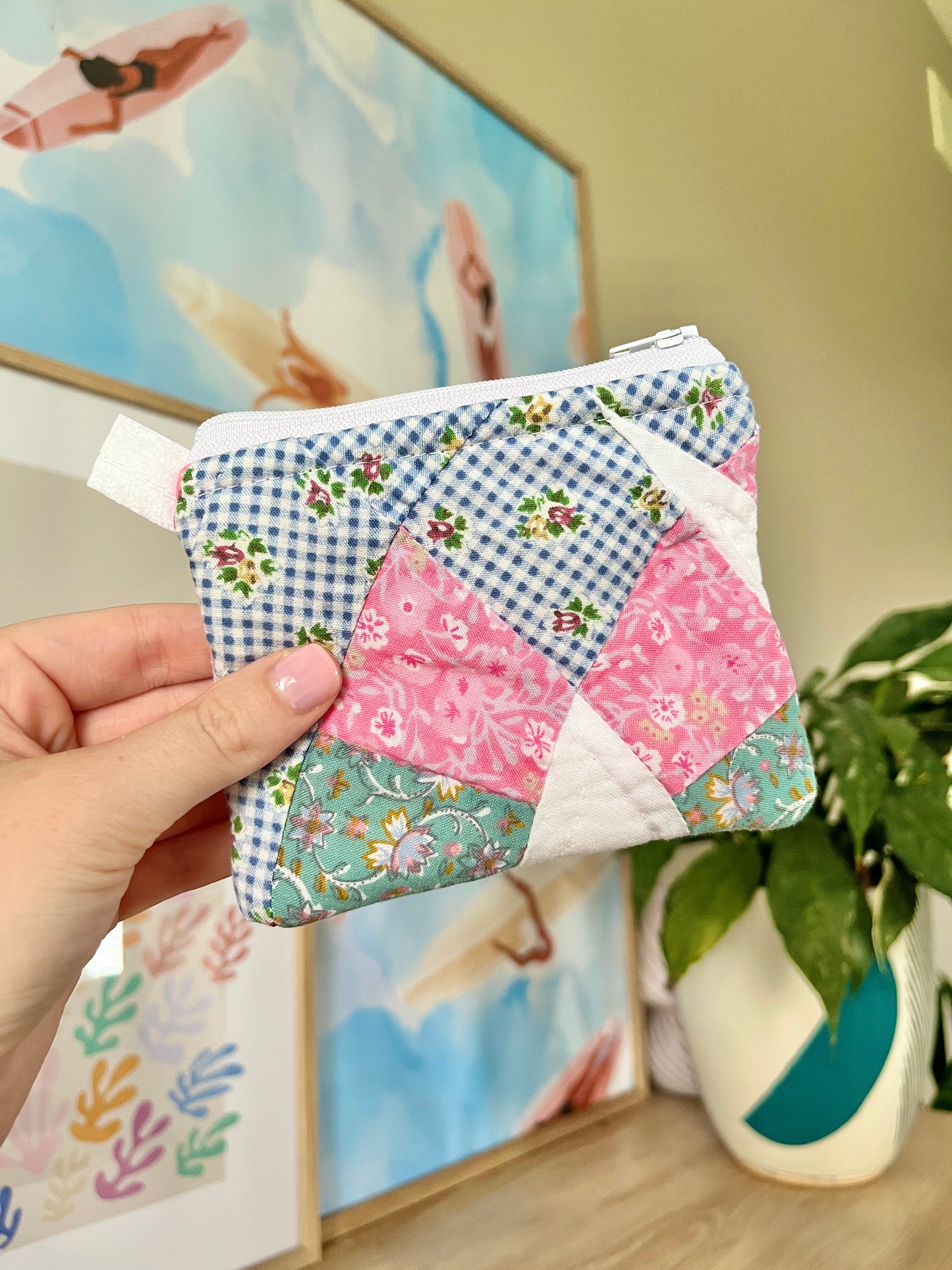 The Watermelon Quilted Keychain Wallet #3