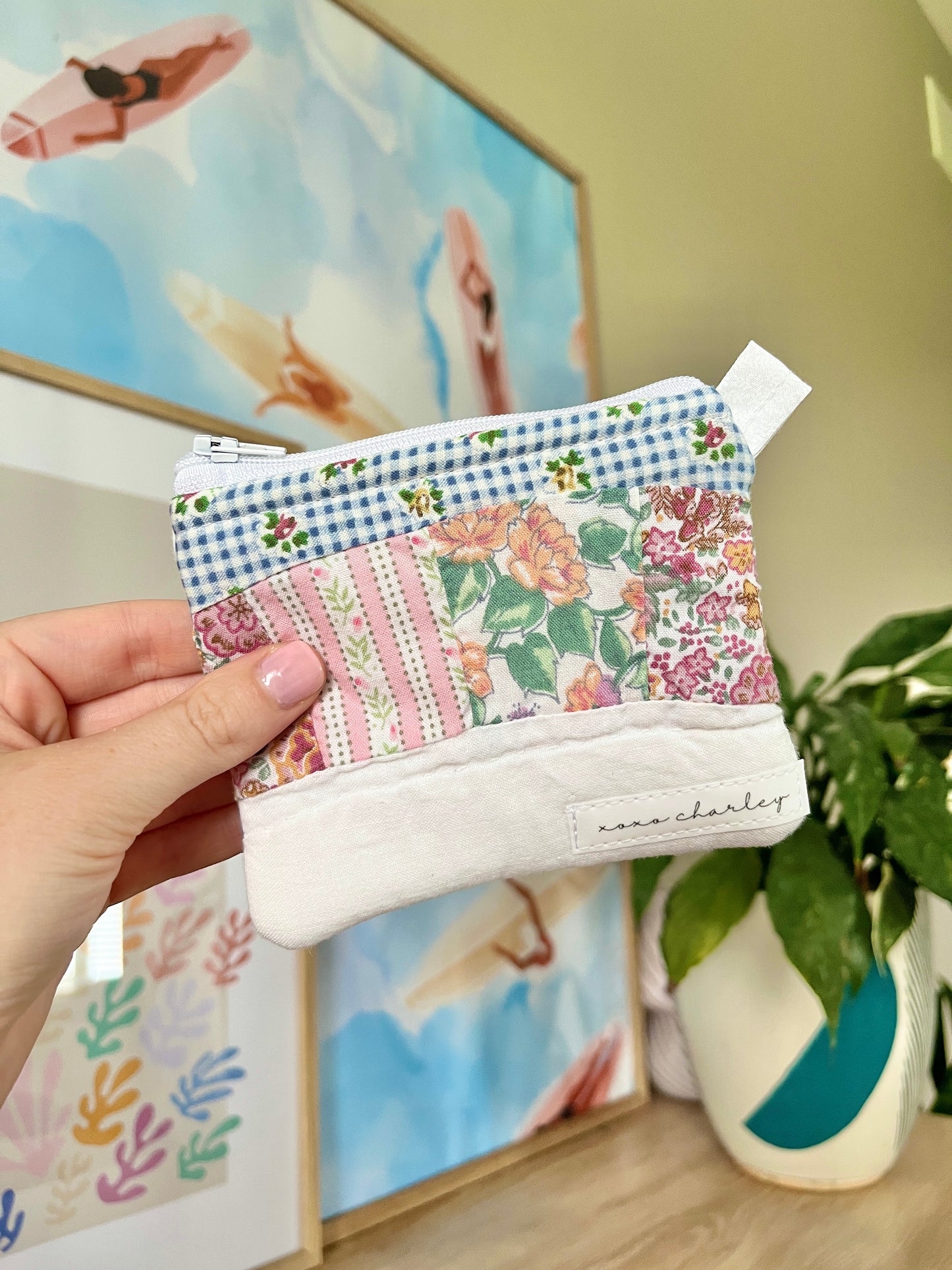The Lavender Quilted Keychain Wallet #1