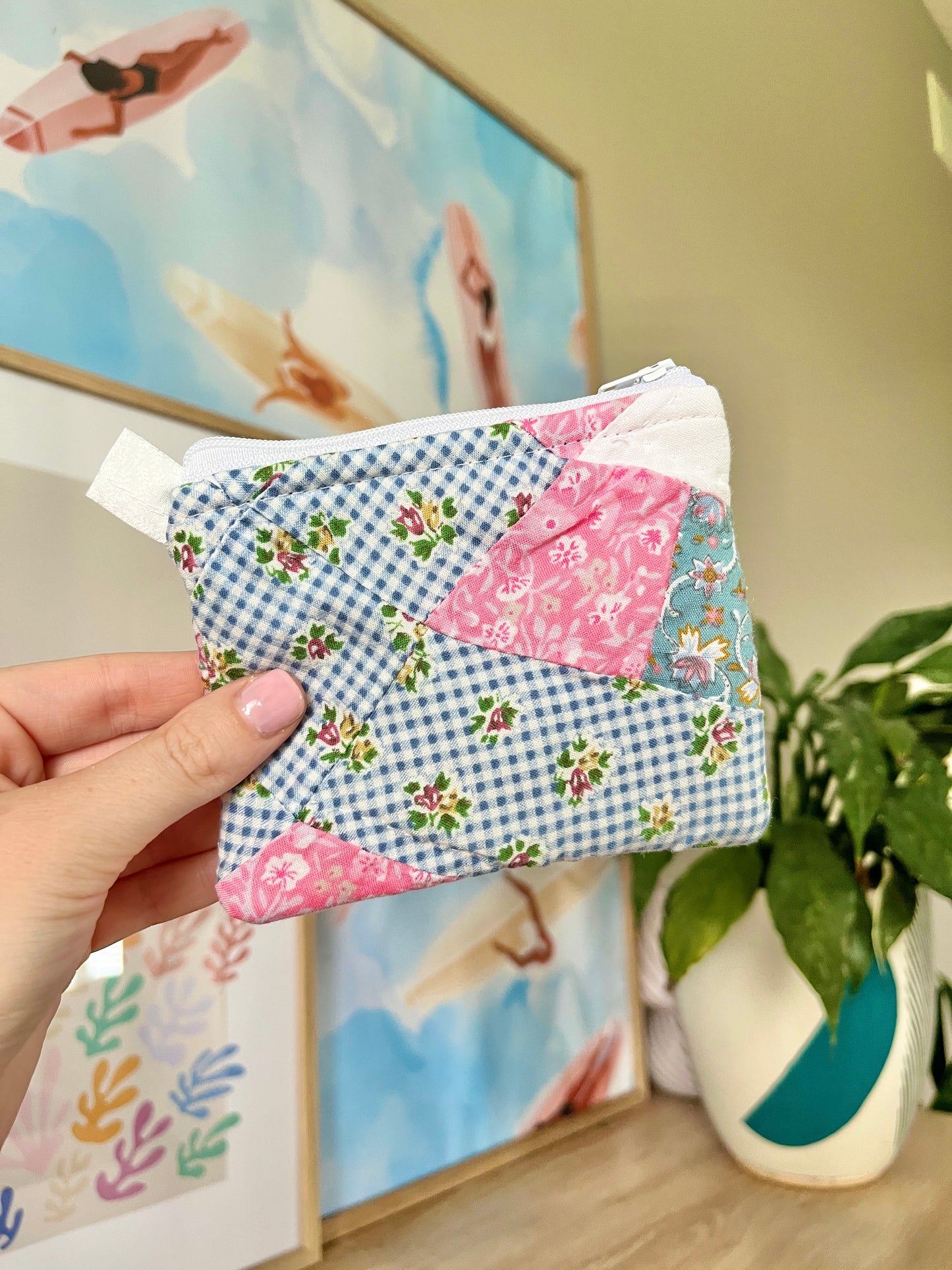 The Lavender Quilted Keychain Wallet #1