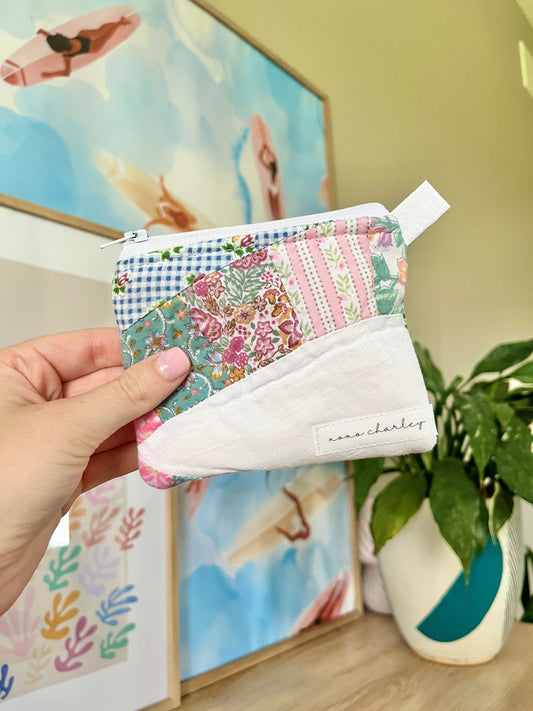 The Light Pink Quilted Keychain Wallet #2