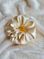 Light Yellow Large Satin Scrunchie