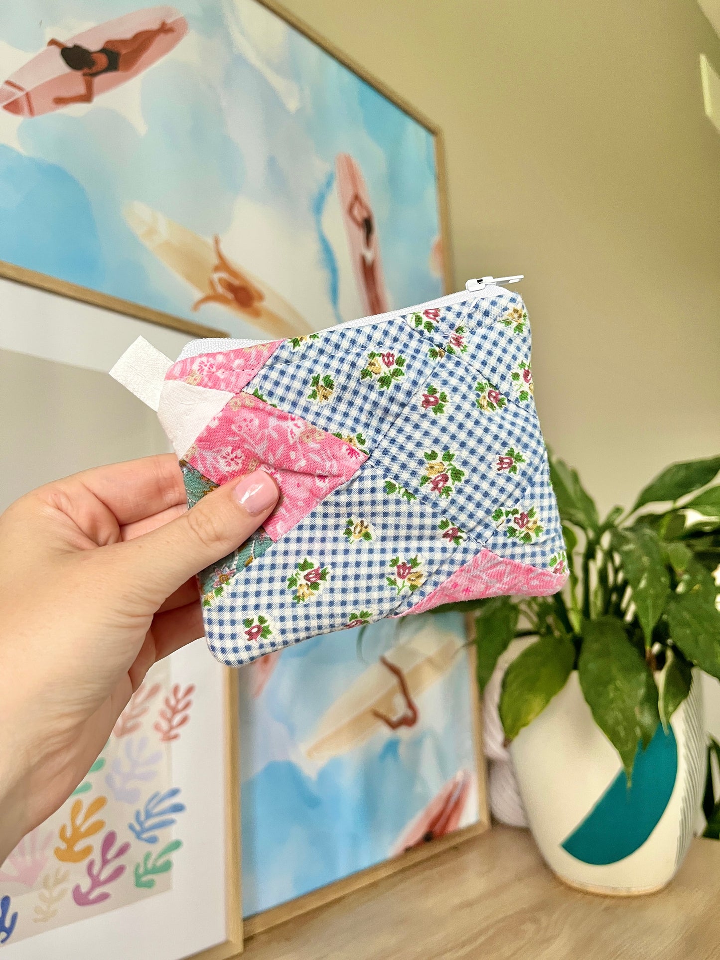 The Lavender Quilted Keychain Wallet #2