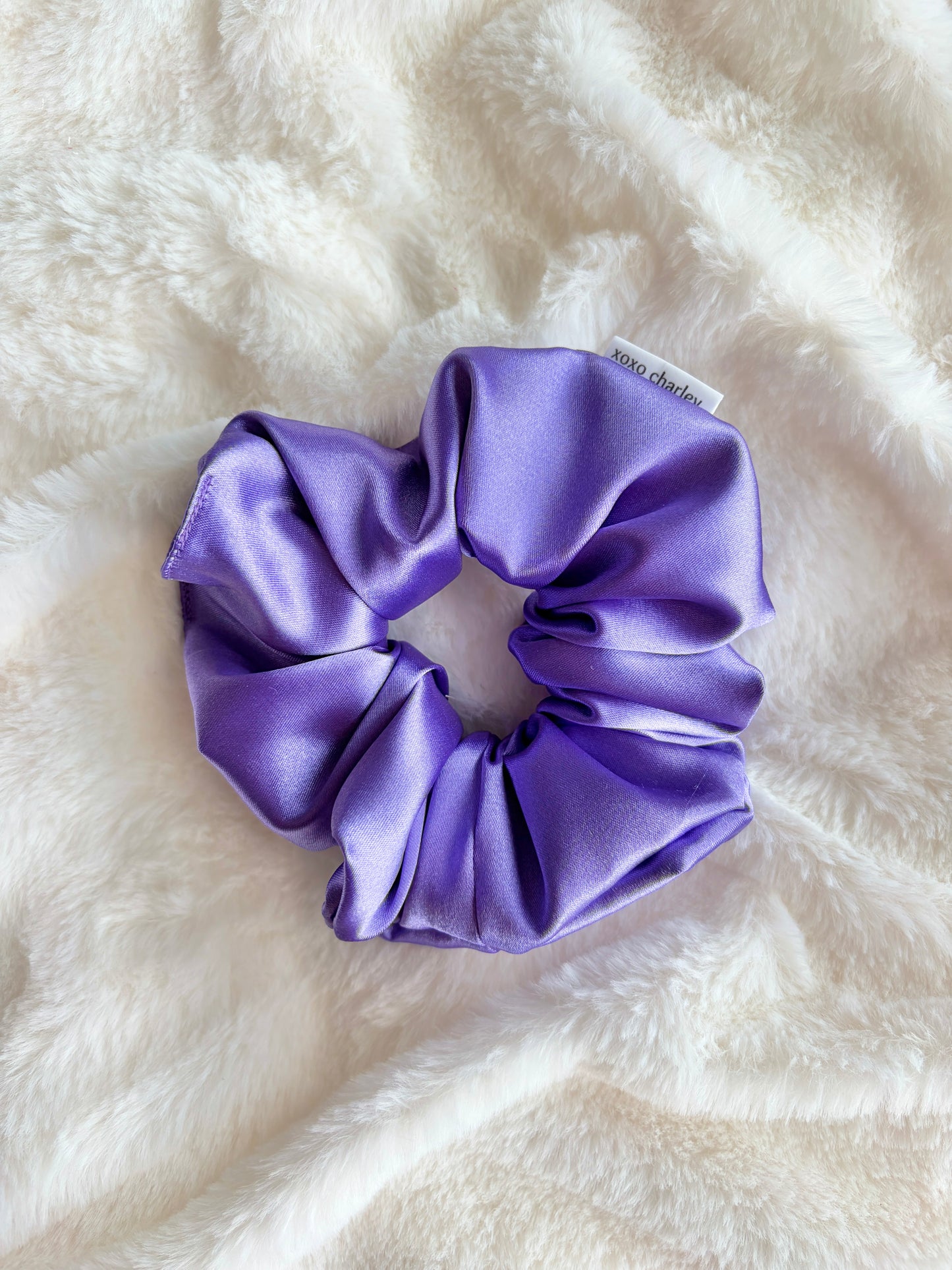 Lilac Large Satin Scrunchie