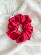 Red Large Satin Scrunchie