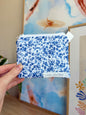 Royal Blue Floral Keychain Wallet