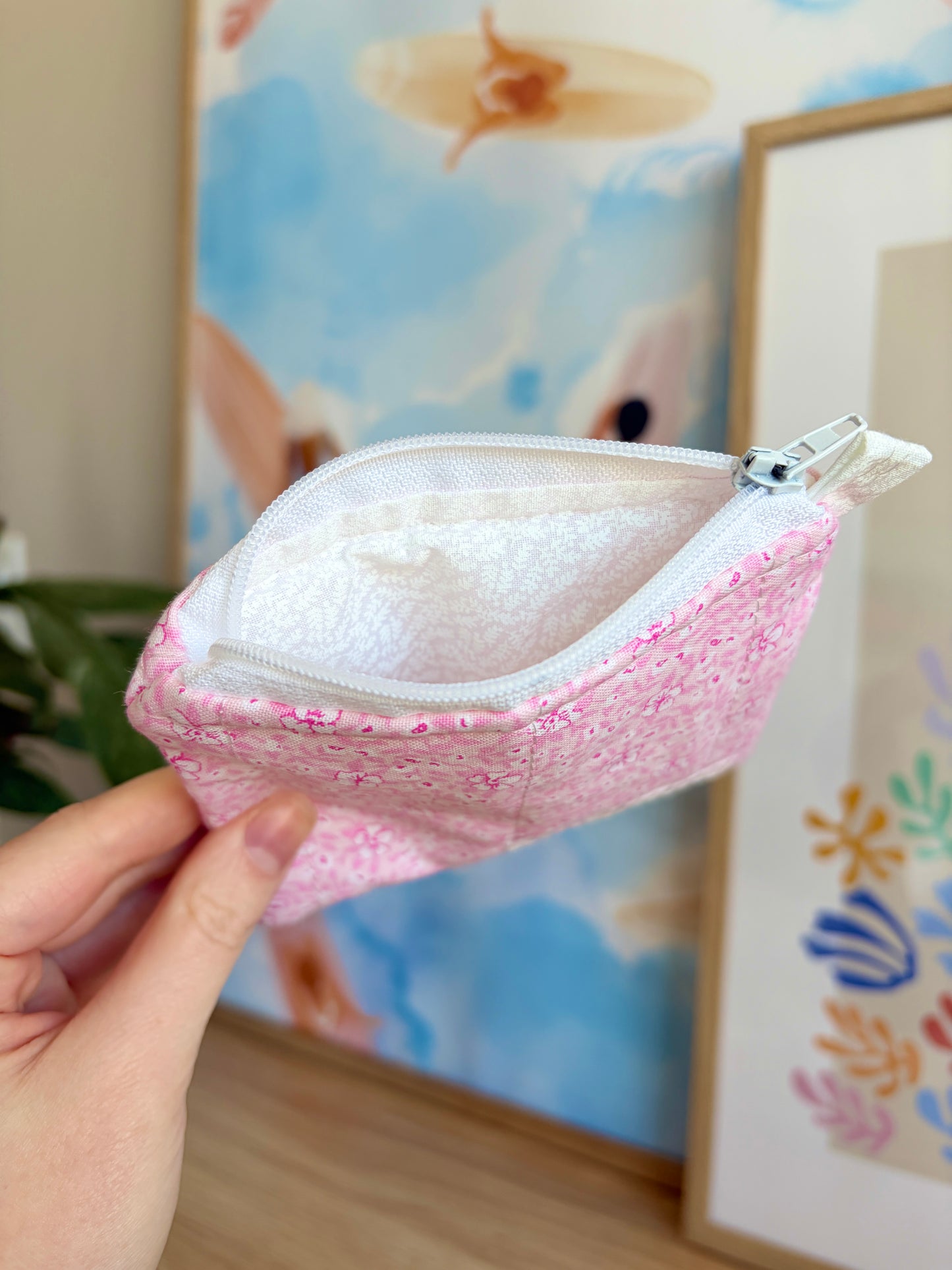 Pink Hawaiian Keychain Wallet