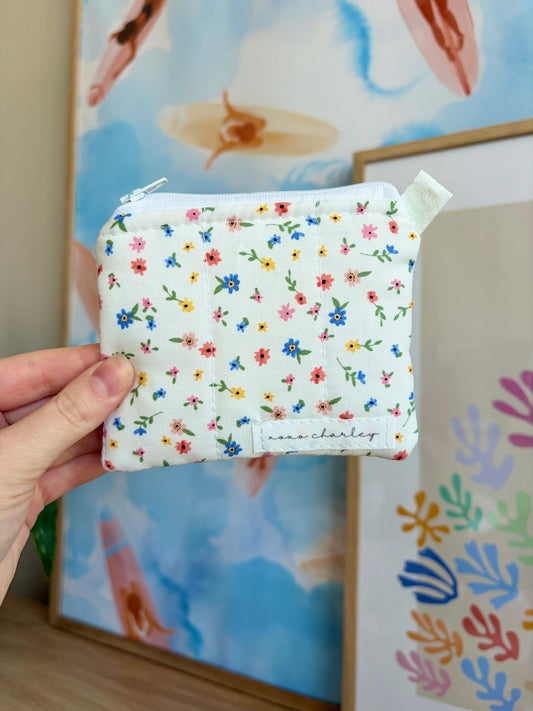 Mini Colorful Flower Keychain Wallet