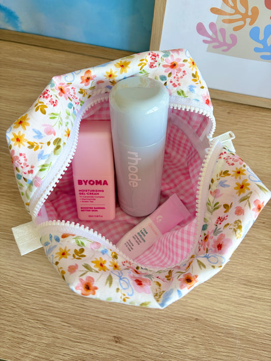 Bright Floral Medium Makeup Bag