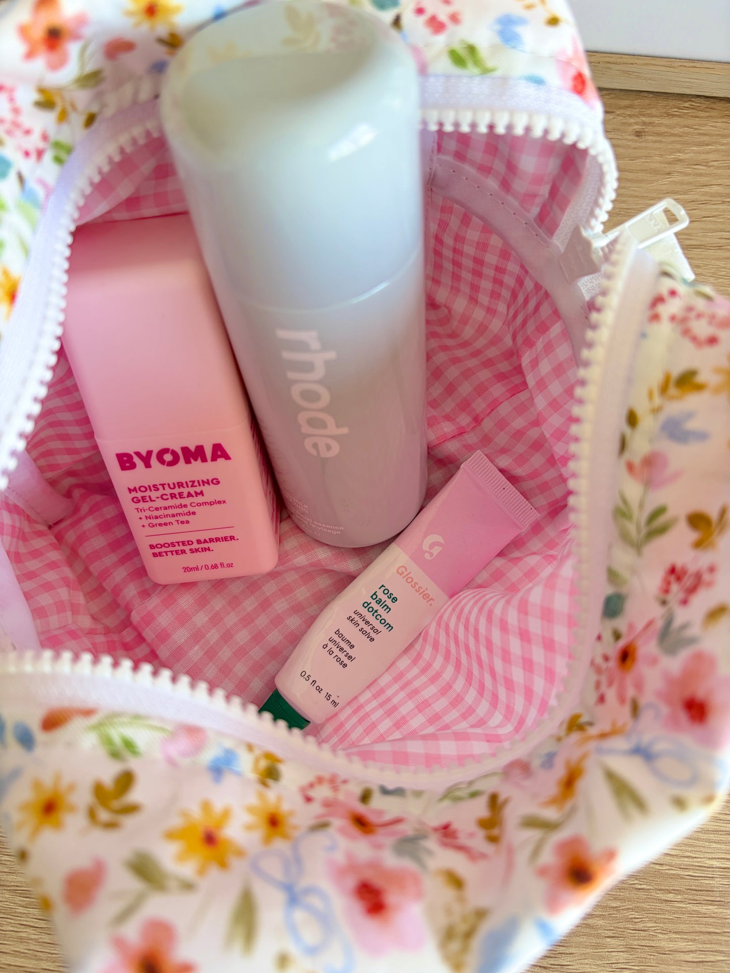Bright Floral Medium Makeup Bag