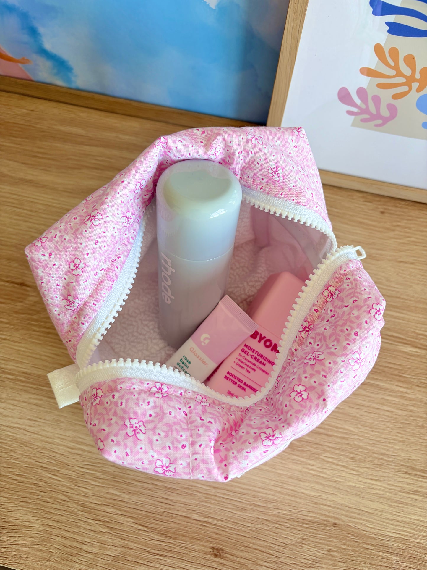 Pink Hawaiian Medium Makeup Bag