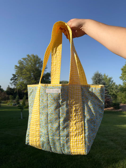 The Daisies on Blue Mini Tote Bag *Limited-Edition*