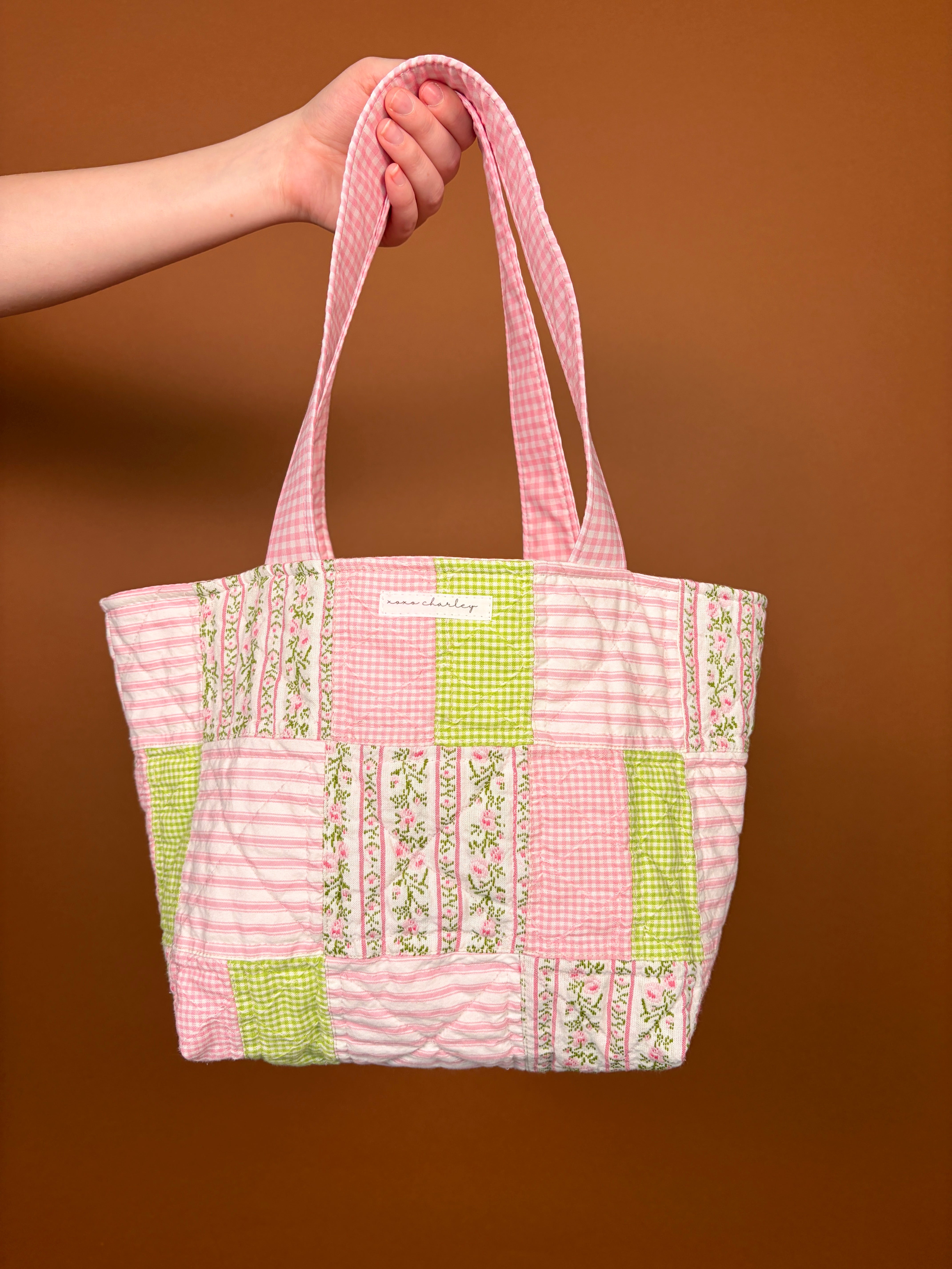 Jade Pink Gingham Mini Tote Bag *limited-edition* – Xoxo Charley