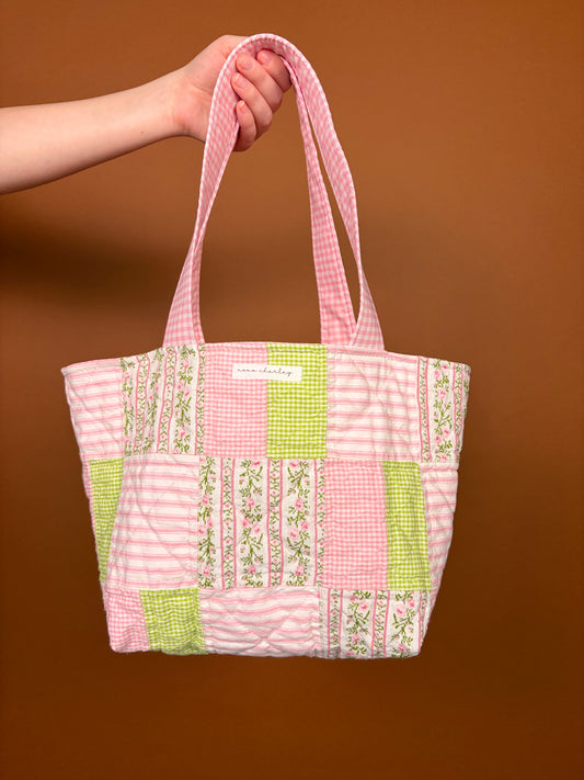 Jade Pink Gingham Mini Tote Bag *limited-edition*