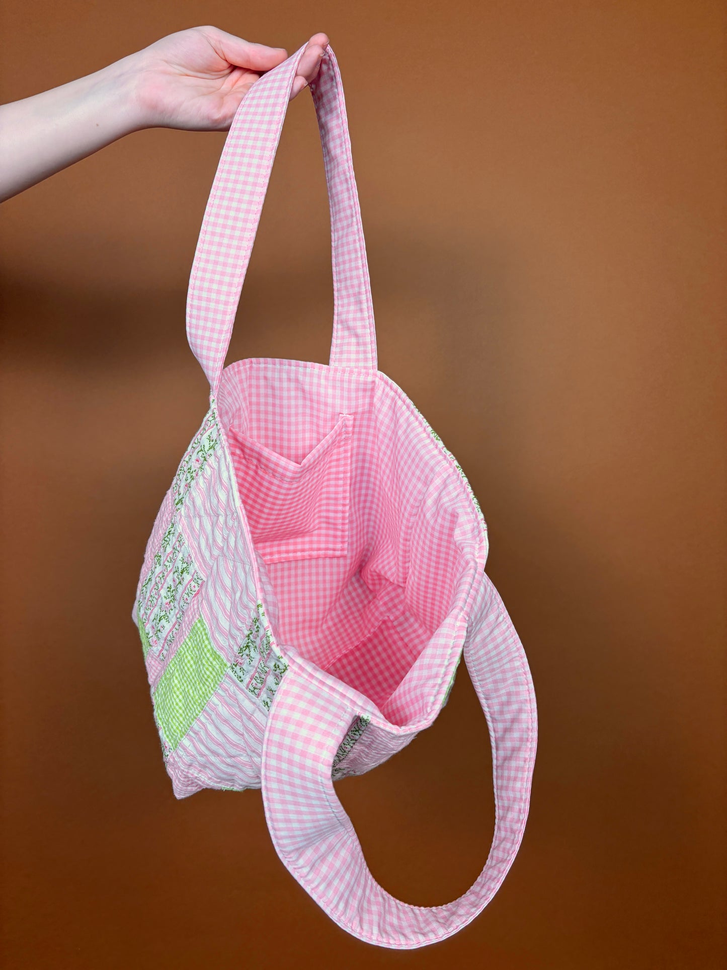 Jade Pink Gingham Mini Tote Bag *limited-edition*