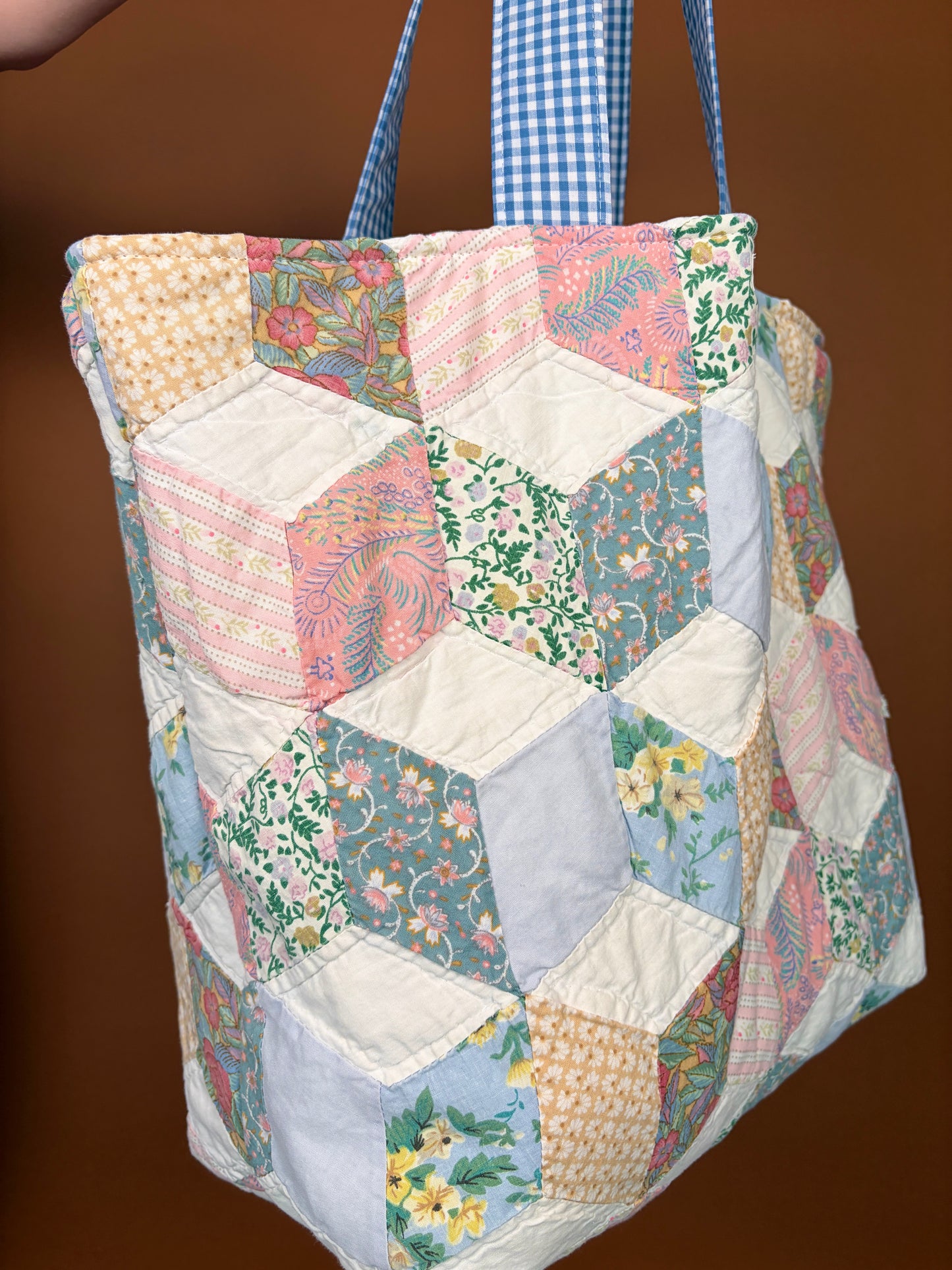 Juliette Blue Gingham Weekender Tote Bag *limited-edition*