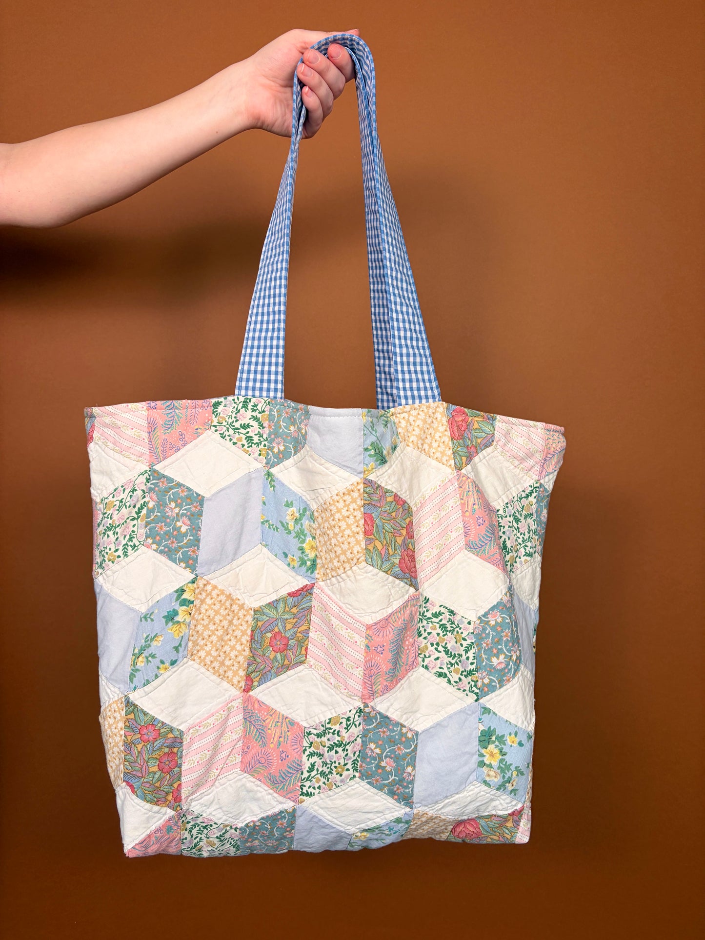 Juliette Blue Gingham Weekender Tote Bag *limited-edition*
