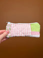 Jade Pink Gingham Pencil & Glasses Case #1 *limited-edition*