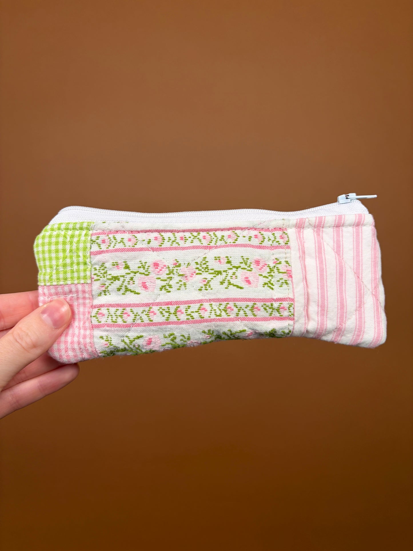 Jade Pink Gingham Pencil & Glasses Case #1 *limited-edition*