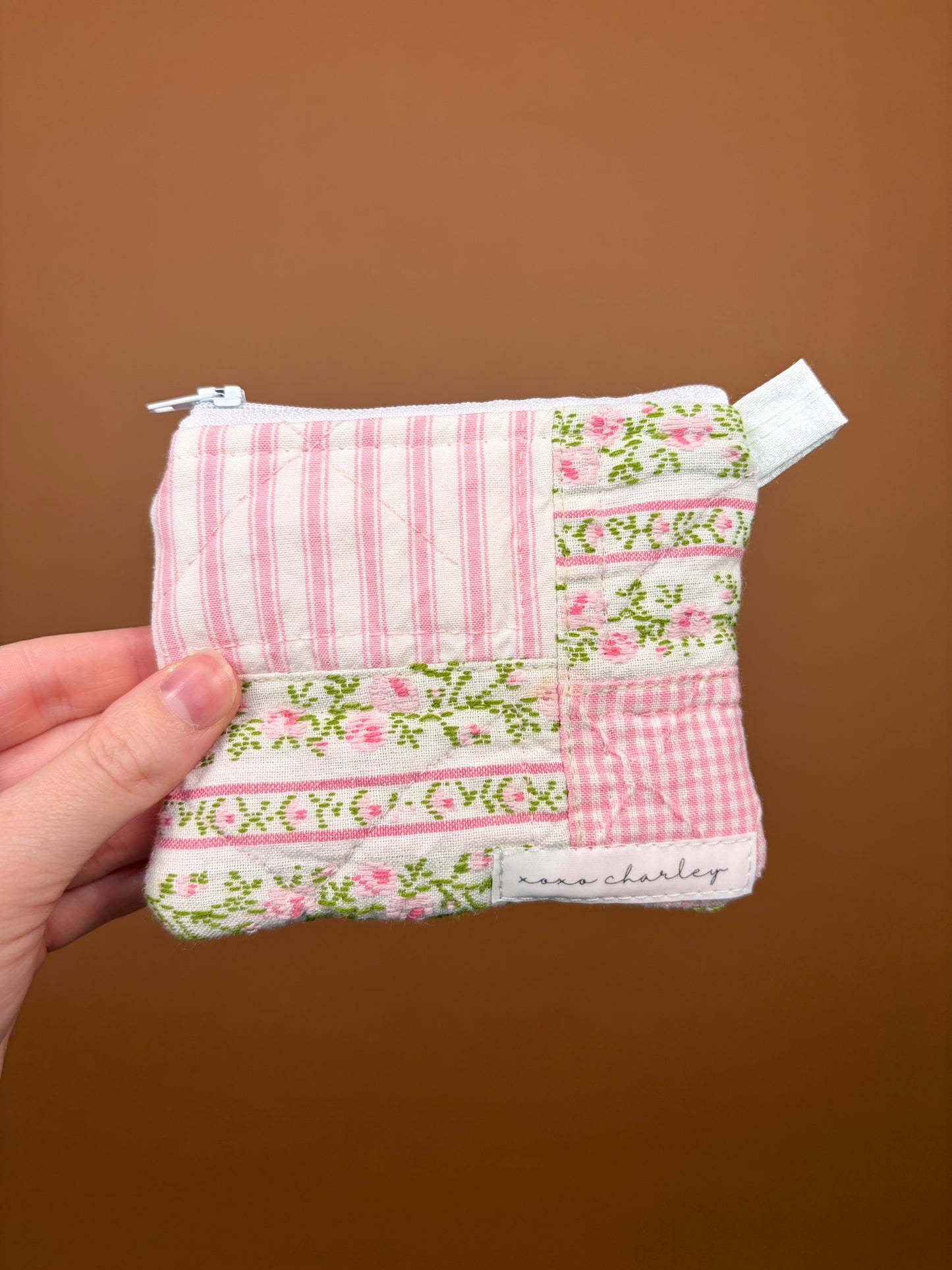 Jade Pink Gingham Keychain Wallet #1 *limited-edition*