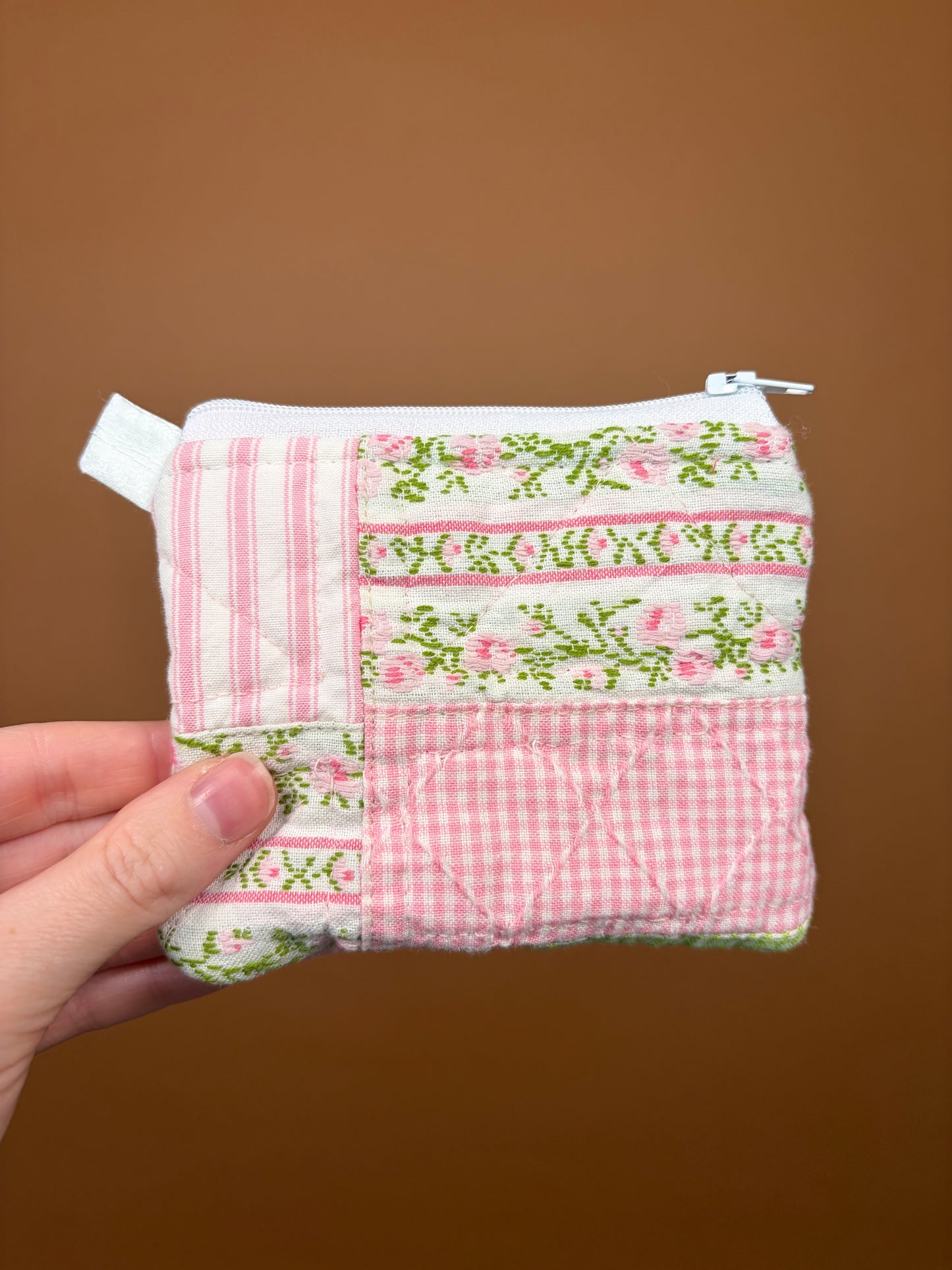 Jade Pink Gingham Keychain Wallet #1 *limited-edition*