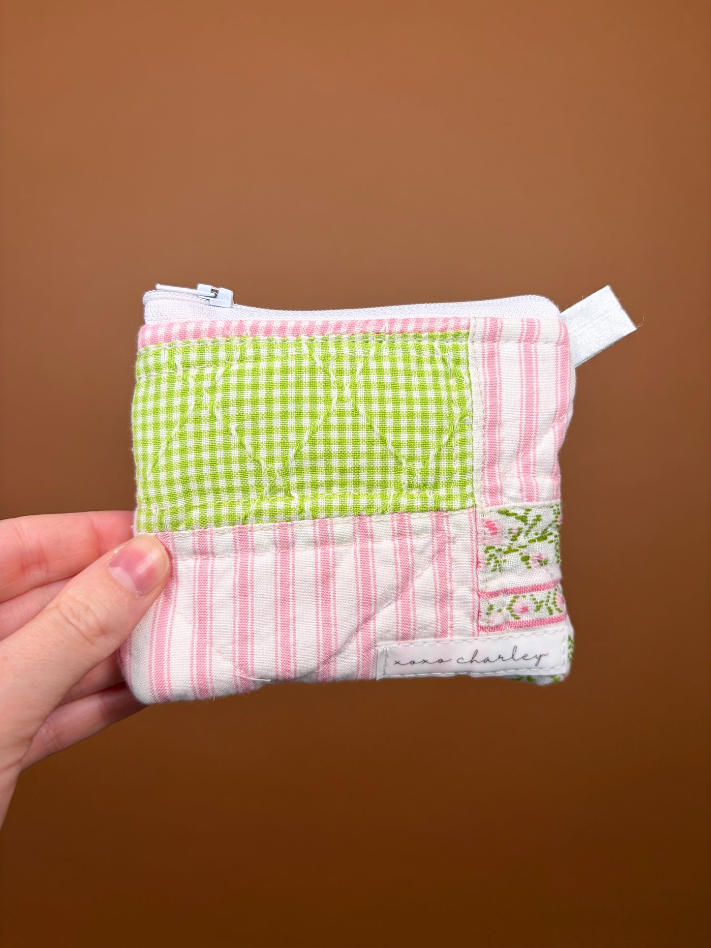 Jade Pink Gingham Keychain Wallet #2 *limited-edition*