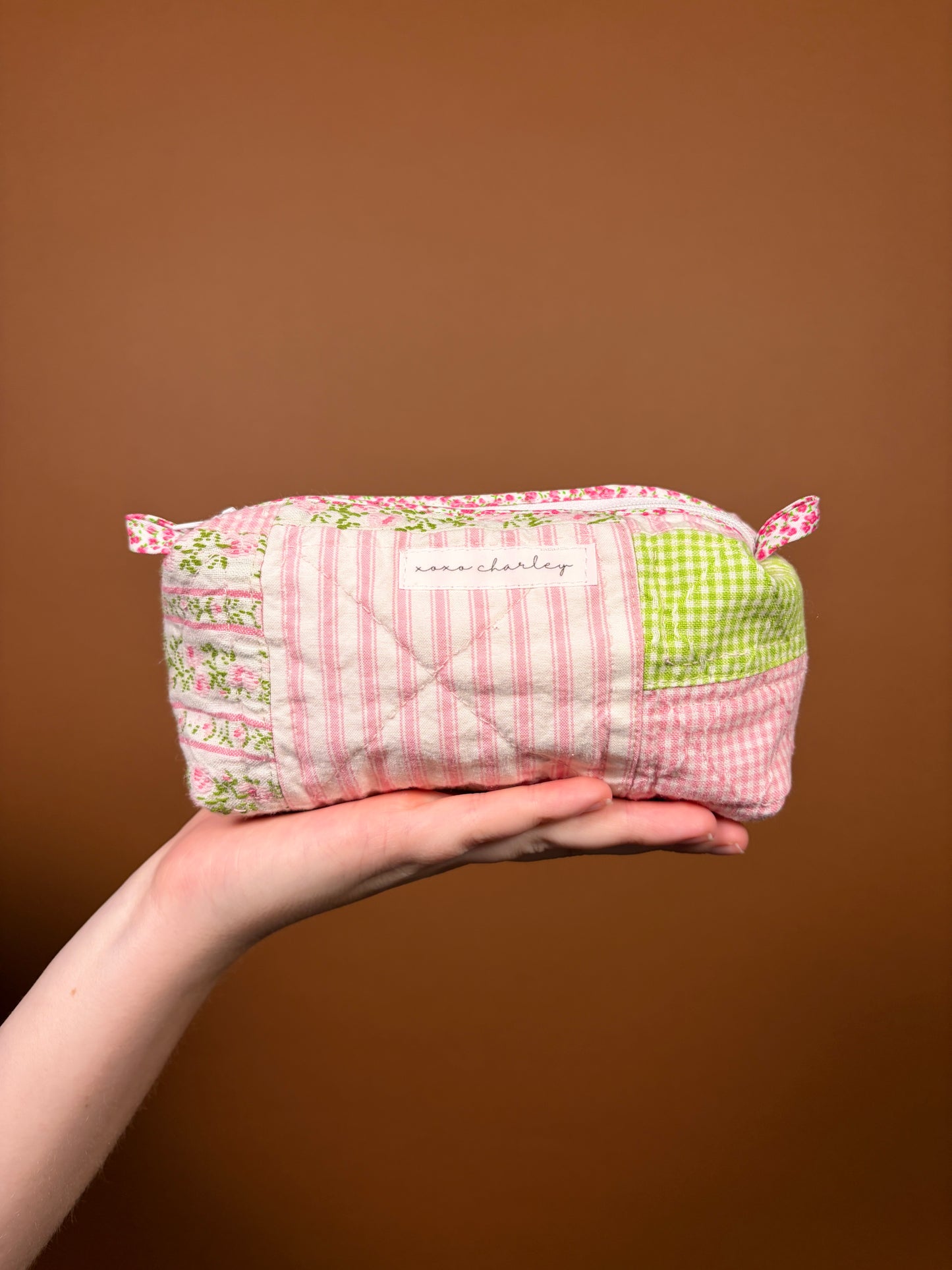 Jade Pink Gingham Small Colorblock Bag #1 *limited-edition*