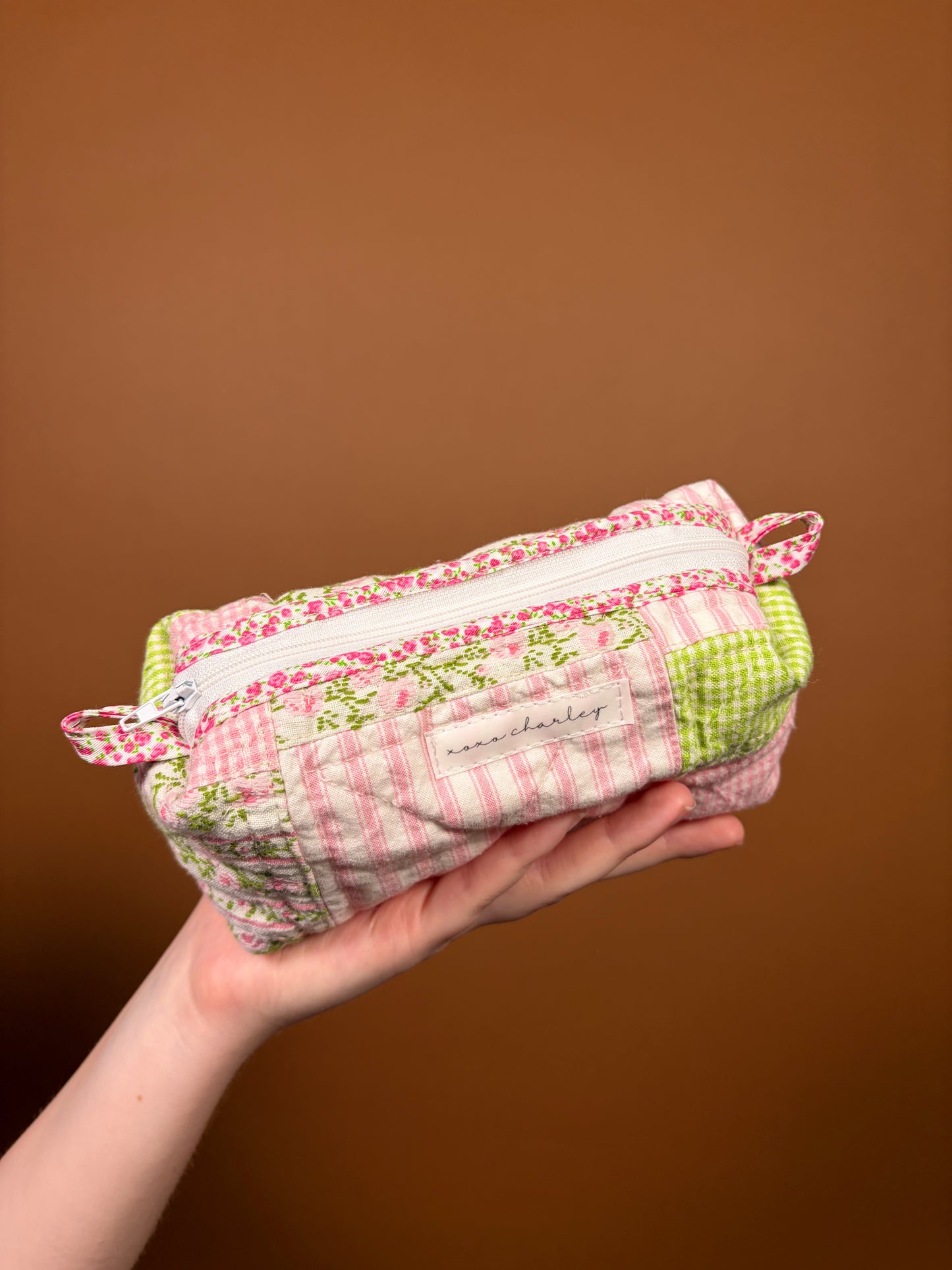 Jade Pink Gingham Small Colorblock Bag #1 *limited-edition*