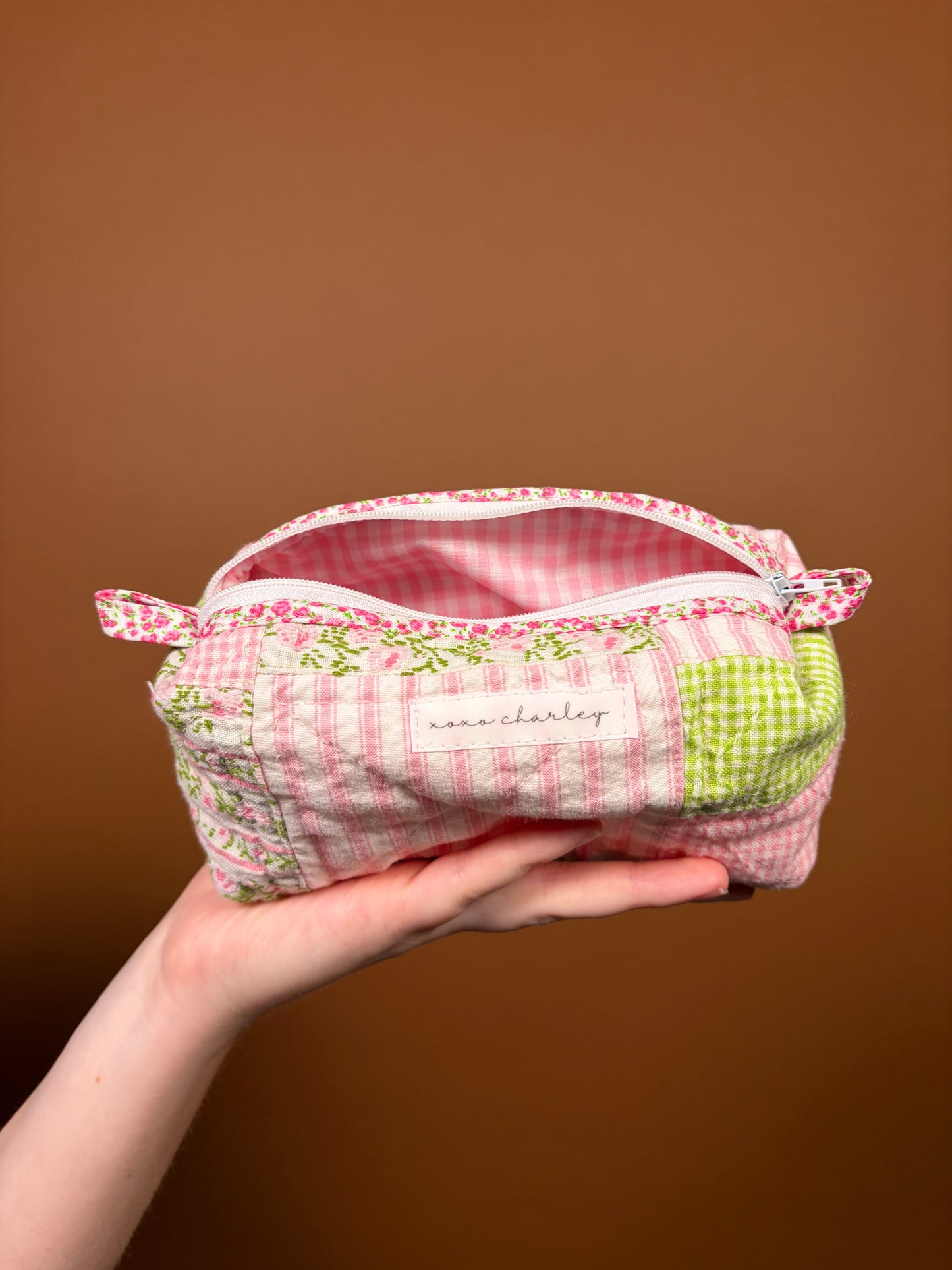 Jade Pink Gingham Small Colorblock Bag #1 *limited-edition*