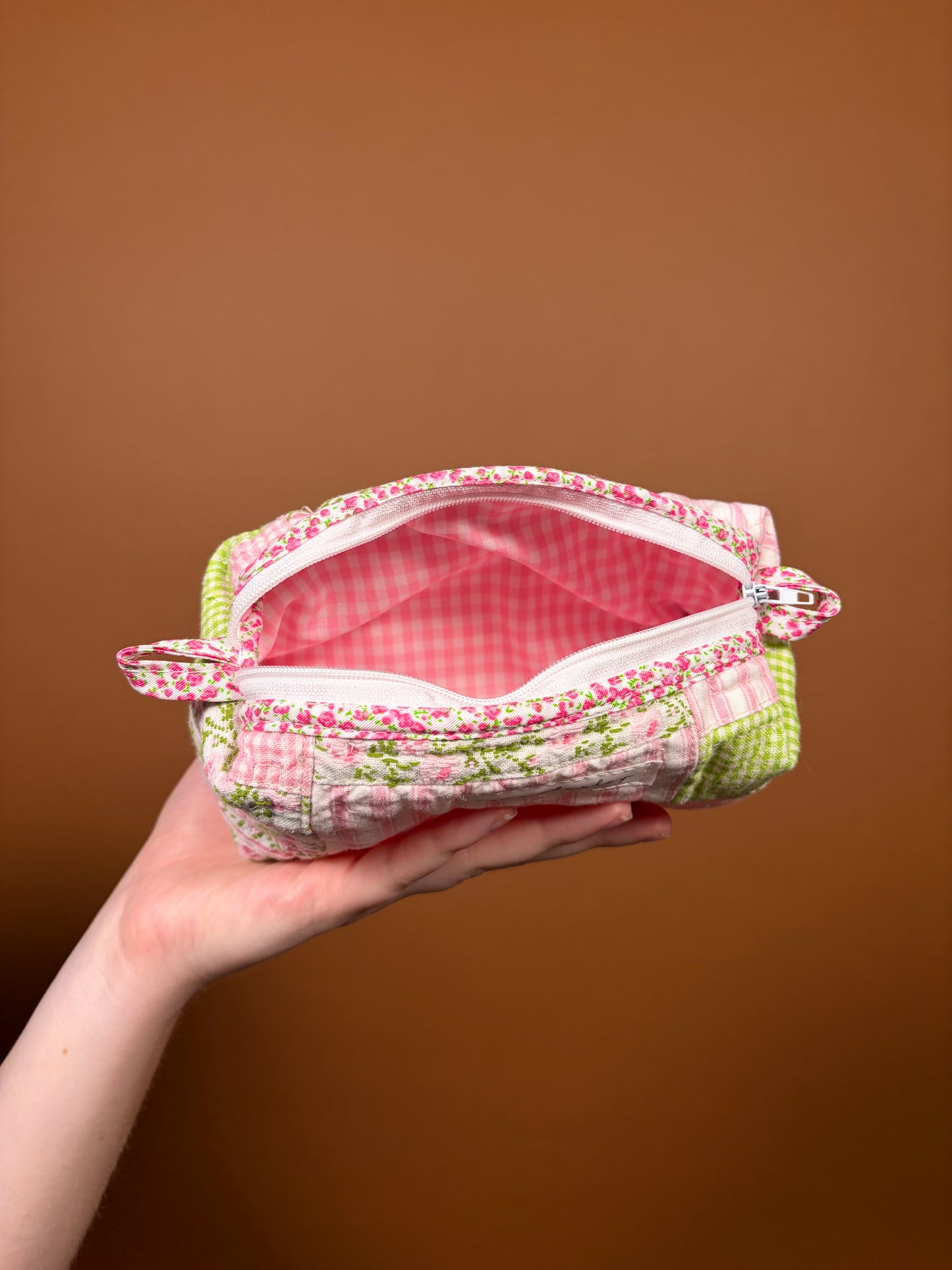 Jade Pink Gingham Small Colorblock Bag #1 *limited-edition*