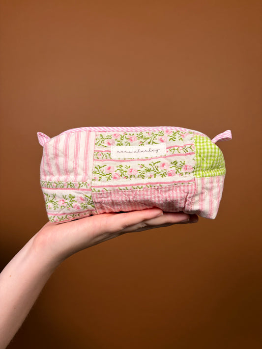 Jade Pink Gingham Small Colorblock Bag #2 *limited-edition*
