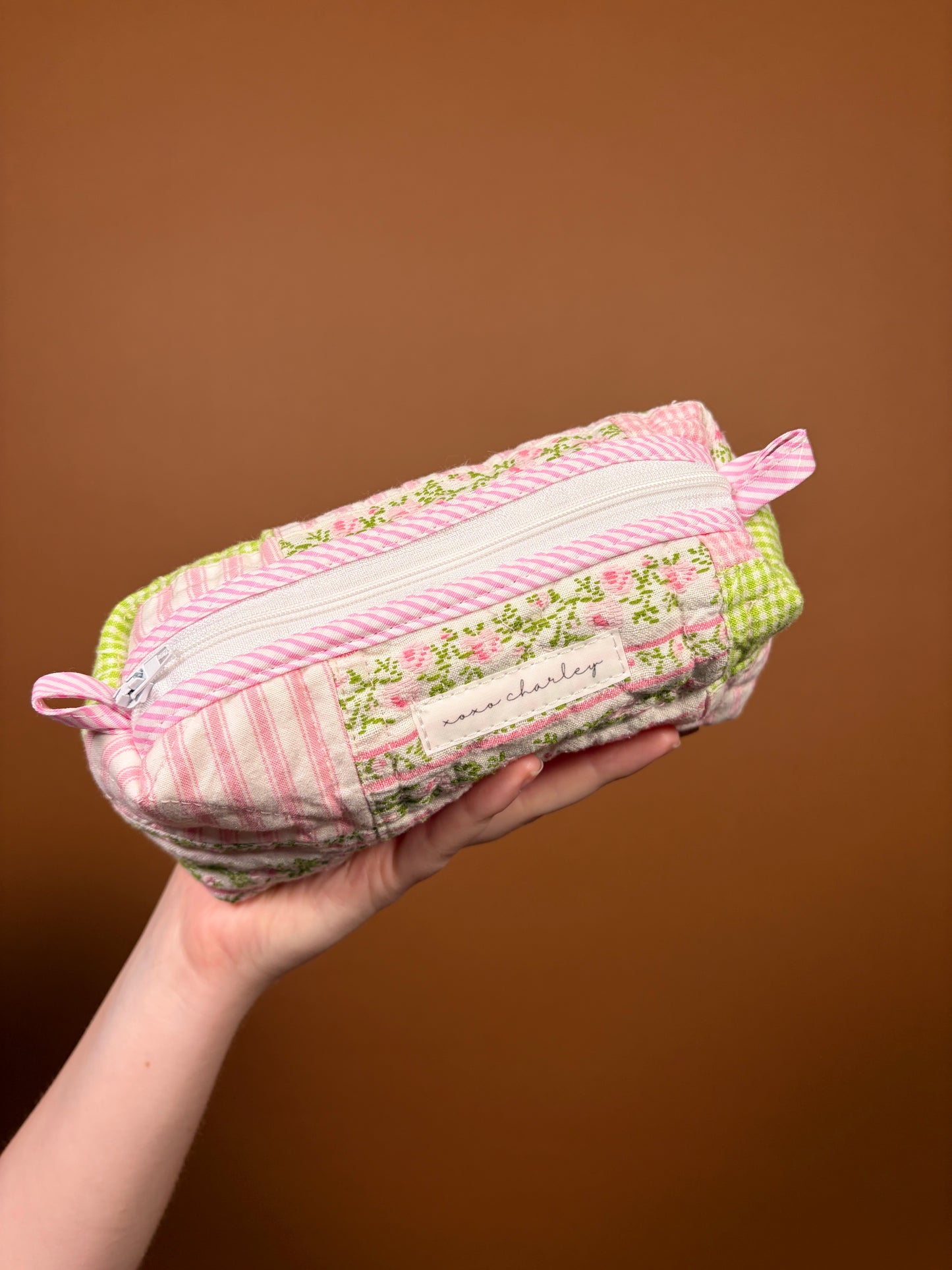 Jade Pink Gingham Small Colorblock Bag #2 *limited-edition*