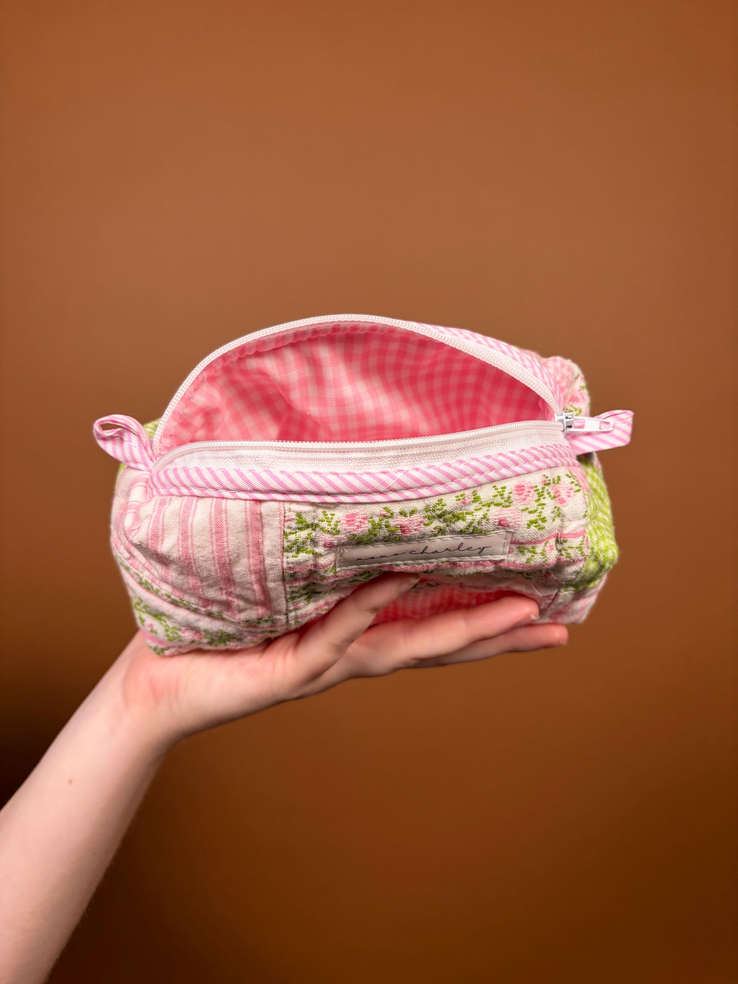 Jade Pink Gingham Small Colorblock Bag #2 *limited-edition*
