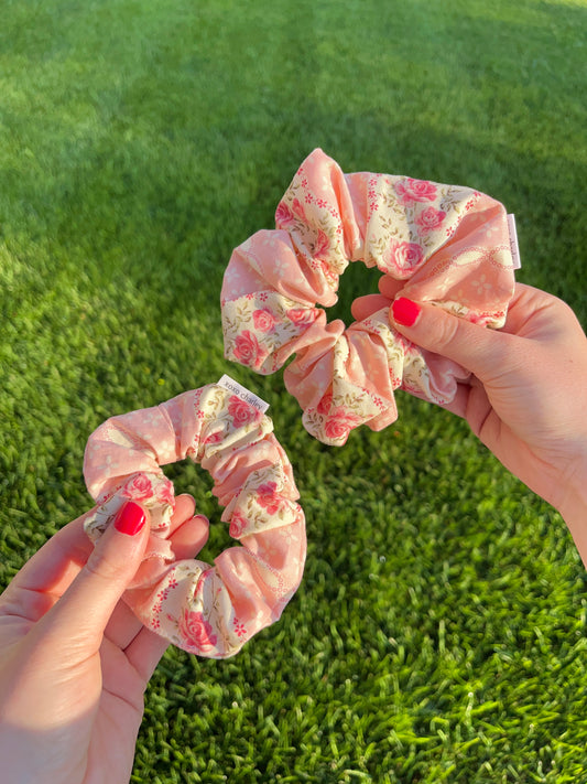 The Pink & Yellow Floral Scrunchie