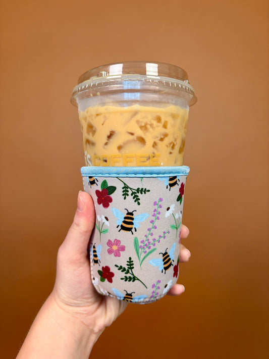 Small Bees & Flowers Cup Sleeve *limited-edition*