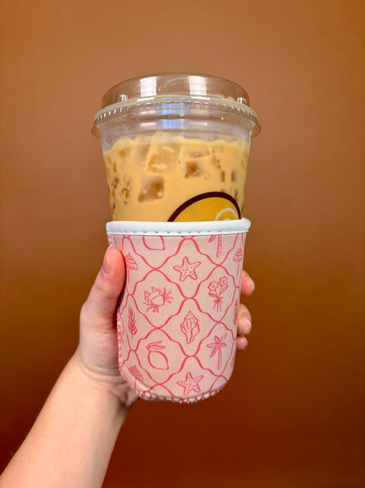 Small Pink Beach Cup Sleeve *limited-edition*