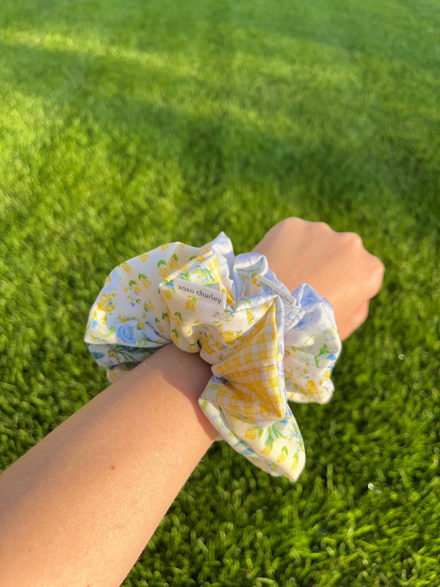 The Green Patchwork Scrunchie