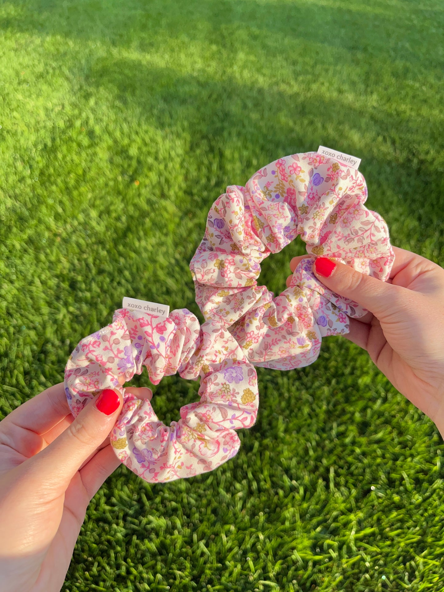 The Ditsy Picnic Pink Scrunchie