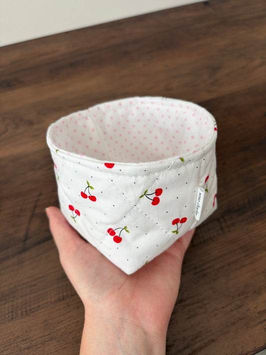 Cherry Red Small Fabric Bowl *limited-edition*