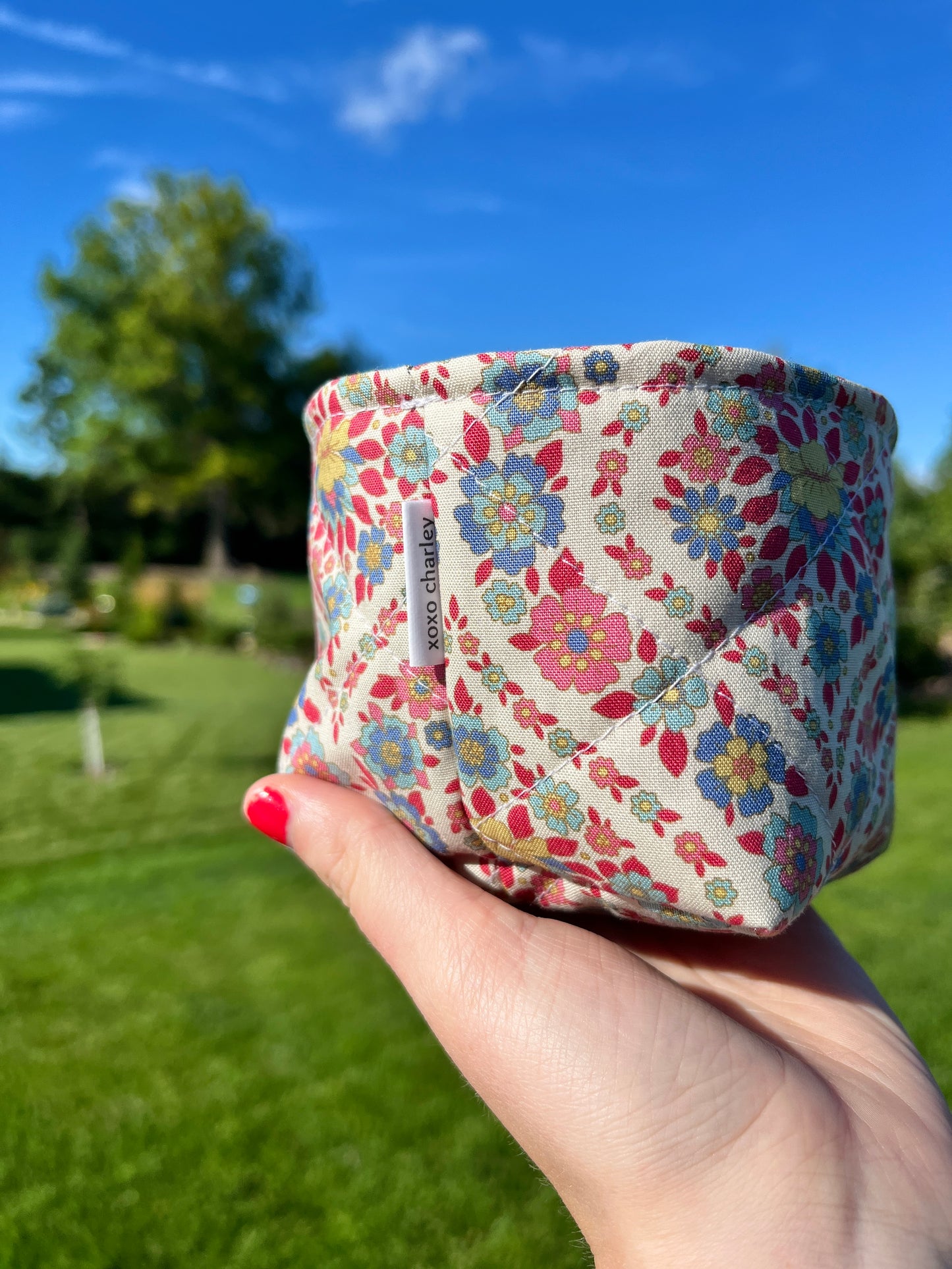 The Wineberry Blossom Fabric Bowl Organizer *limited-edition*