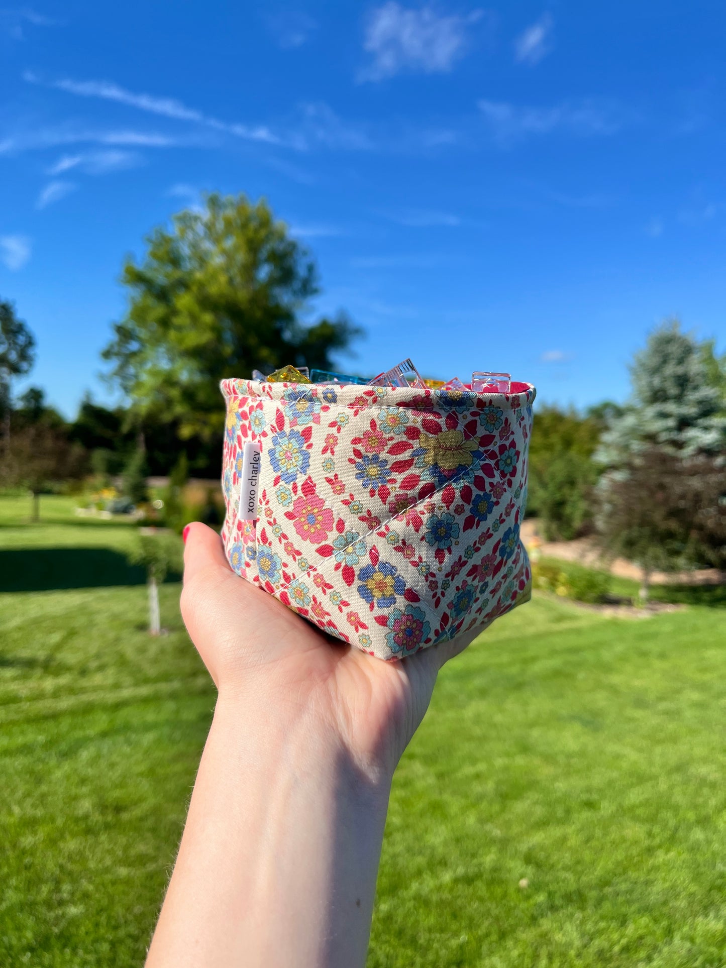The Wineberry Blossom Fabric Bowl Organizer *limited-edition*