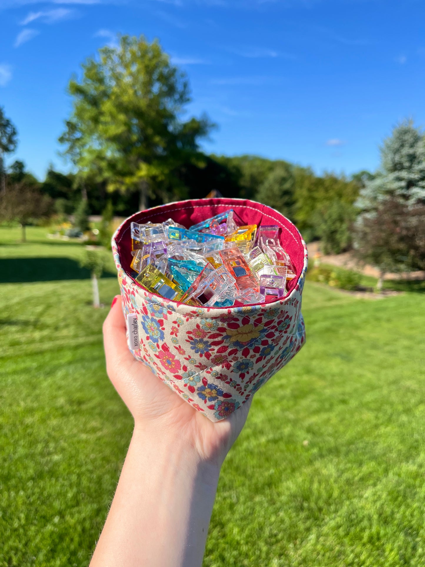 The Wineberry Blossom Fabric Bowl Organizer *limited-edition*