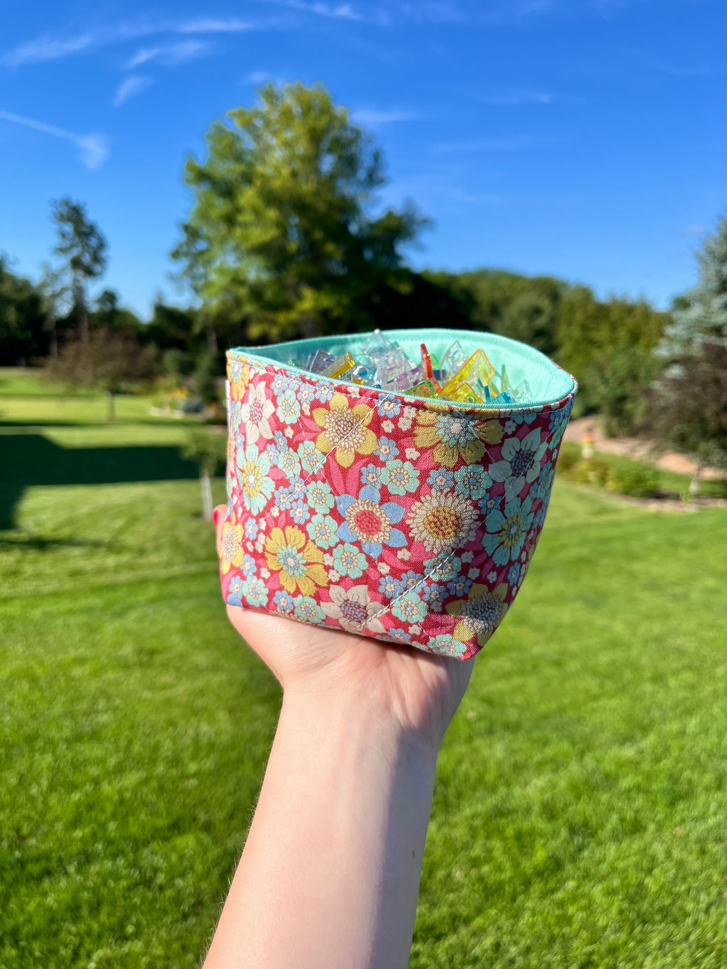 The Wild Mint Rose Fabric Bowl Organizer *limited-edition*